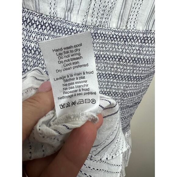 Veronica Beard Cox Smocked Flounce Coverup Mini Dress Sz. L - Picture 11 of 11